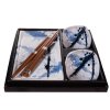 Sushi szett BLUE AND WHITE SAKURA, 6 db, MIJ
