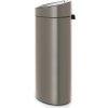 Érintős szemeteskosár TOUCH BIN NEW 23 + 10 l, platina, Brabantia