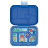 Gyerek uzsonnás doboz BLUE FUNNY MONSTERS 625 ml, 6 rekeszes, kék, Yumbox