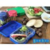 Gyerek uzsonnás doboz PANINO NEPTUNE BLUE 750 ml, 4 rekeszes, kék, Yumbox