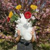 Váza LOVE IN BLOOM 60 cm, fali, fehér, Seletti