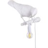 Fali lámpa BIRD LOOKING RIGHT 33 cm, fehér, Seletti