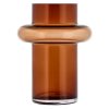 Váza TUBE 20 cm, borostyán, üveg, Lyngby Glas