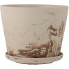 Virágcserép és csészealj STACY 21 x 17 cm, barna, kőedény, Bloomingville