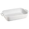 Sütőedény 27 x 19 cm, fehér, kerámia, Staub
