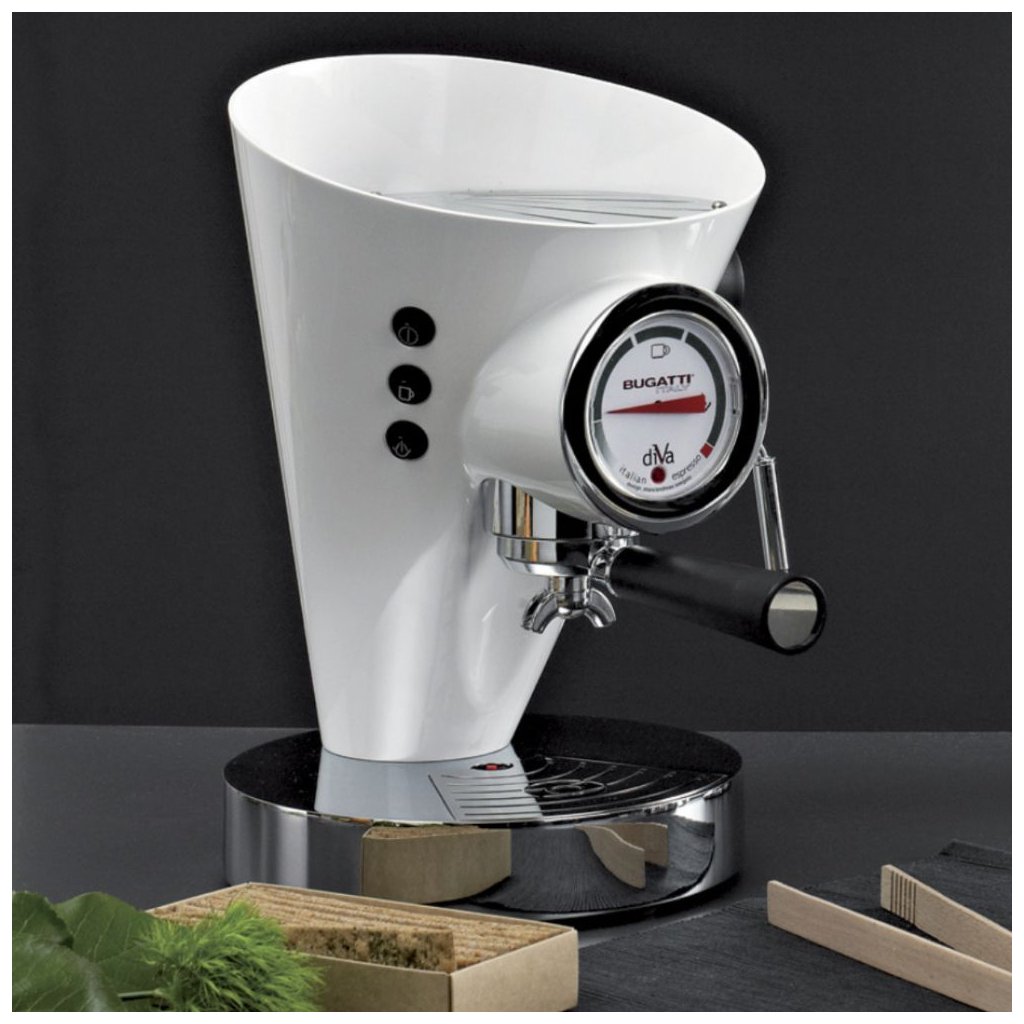 Espresso coffee machine DIVA 0 8 l silver stainless steel Bugatti 1 280 Kulina