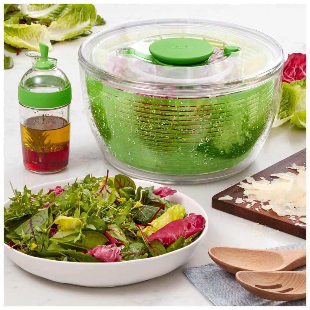 Salad spinner GOOD GRIPS 5,9 l, green, plastic, OXO ✓ 54,44