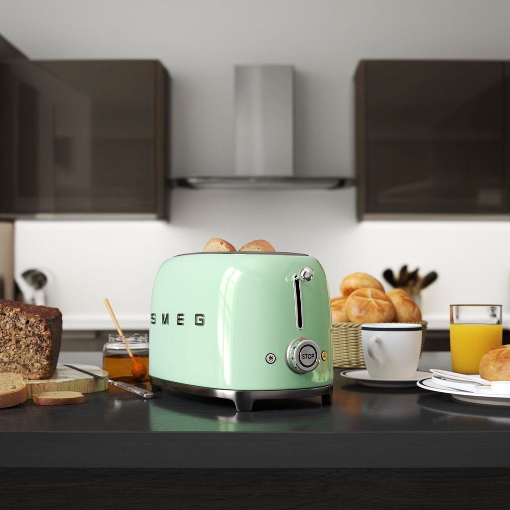 Green smeg toaster hot sale