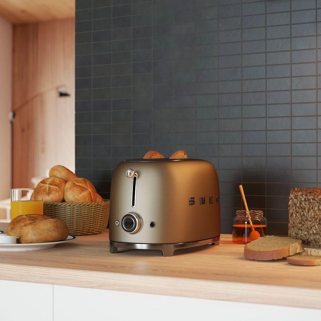 新品】smeg トースター Champagne Matt