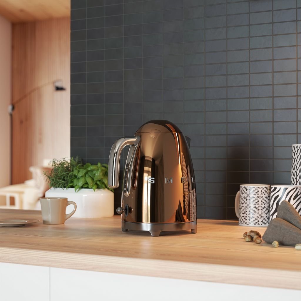 Electric kettle 50 S STYLE KLF03RGEU 1 7 l rose gold Smeg 227 Kulina