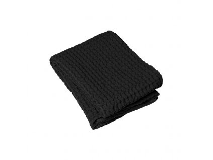 Bath towel CARO 50 x 100 cm, black, Blomus