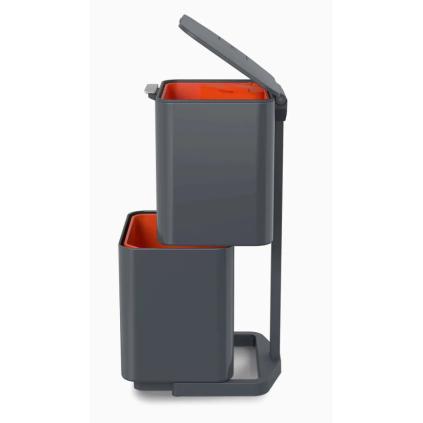 Waste bin TOTEM MAX 30062 60 l, for waste sorting, graphite, Joseph Joseph
