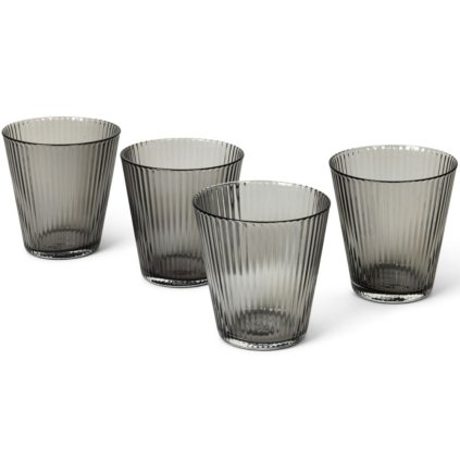 Water glass NOUVEAU, set of 4 pcs, 260 ml, smoke, Rosendahl