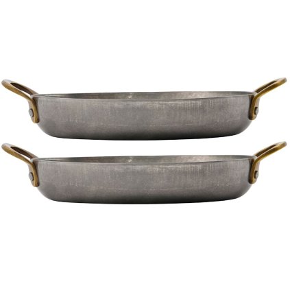Mini serving roasting pan PRESENTATION set of 2 pcs, stainless steel, Nicolas Vahé