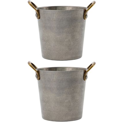 Mini serving bucket PRESENTATION set of 2 pcs, stainless steel, Nicolas Vahé