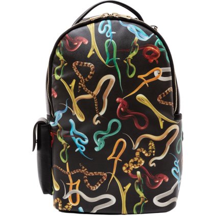 Backpack TOILETPAPER SNAKES 43 cm, black, Seletti 