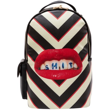 Backpack TOILETPAPER REGIMENTAL SHIT 43 cm, striped, Seletti 