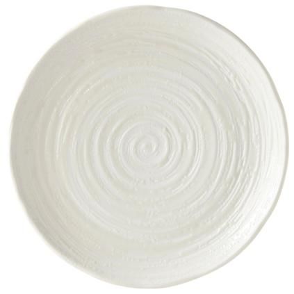 Dinner plate WHITE SPIRAL 29,5 cm, white, MIJ