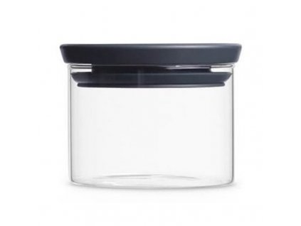 Kitchen storage jar 300 ml, with dark grey lid, Brabantia