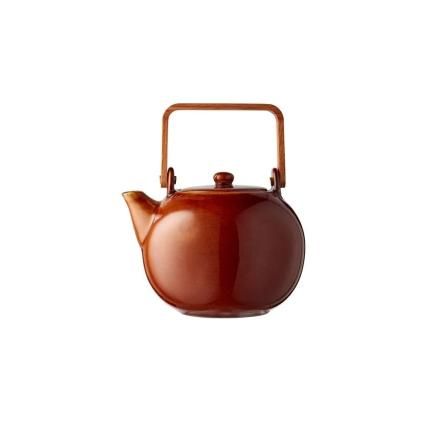 Tea infuser teapot 1,2 l, amber, oak handle, Bitz