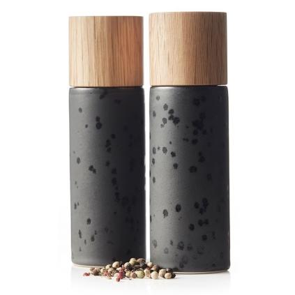Salt and pepper mill set, black, Bitz 
