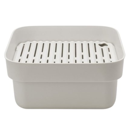 Washing-up bowl, with drip tray, light grey, Brabantia