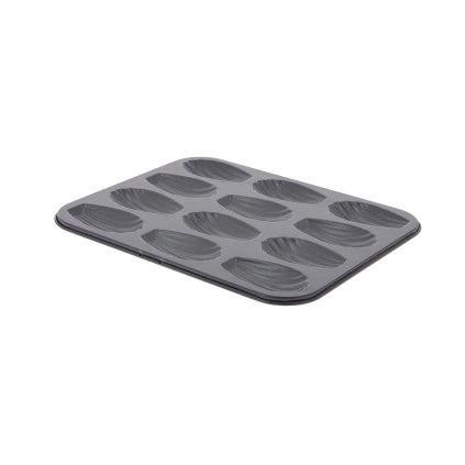 Cake pan for 12 Madeleines, iron, de Buyer