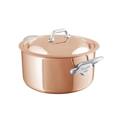 Pot M´6S 20 cm, with lid, copper, Mauviel