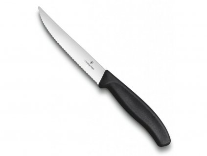 Steak knife 12 cm, black, Victorinox