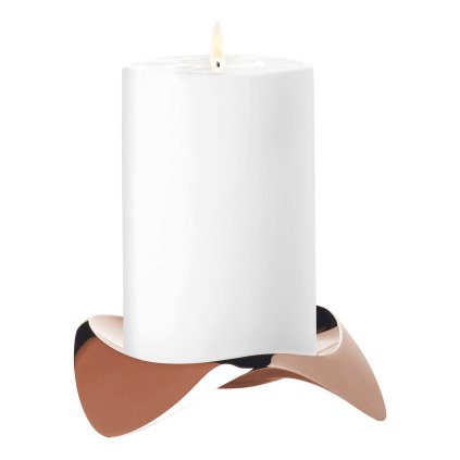 Svícen na velkou svíčku Papilio copper danish modern 2.0 Stelton