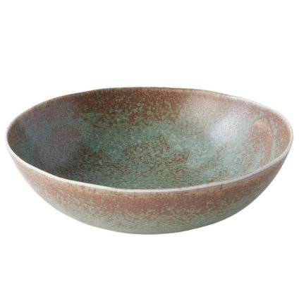 Bowl GREEN FADE 300 ml, oval, green, MIJ