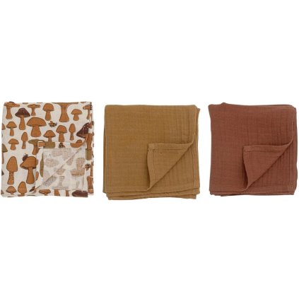 Kid´s blankets MUSLIN 66 x 66 cm, set of 5, cotton, Bloomingville