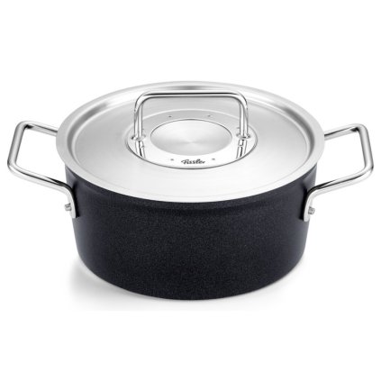 High casserole pot ADAMANT 20 cm, black, aluminium, Fissler