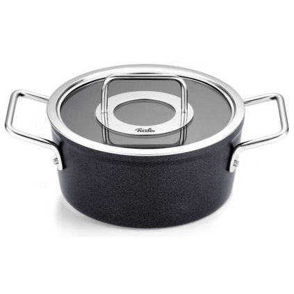 High casserole pot ADAMANT 20 cm, black, aluminium, Fissler