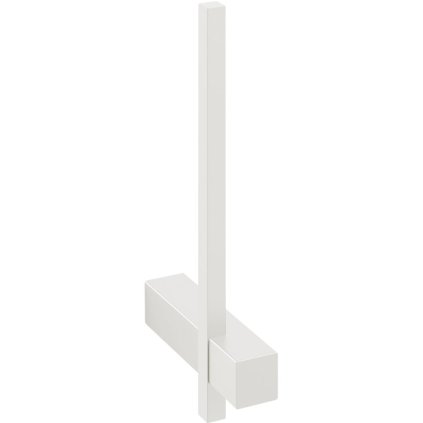 Spare roll holder CARVO 19 cm, wall-mounted, white, stainless steel, Zack