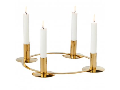 Candelabra LA SERENA 30 cm, gold, stainless steel, Philippi