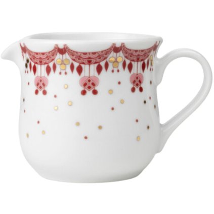 Sauce boat GUIRLANDE 500 ml, red, porcelain, Bjørn Wiinblad