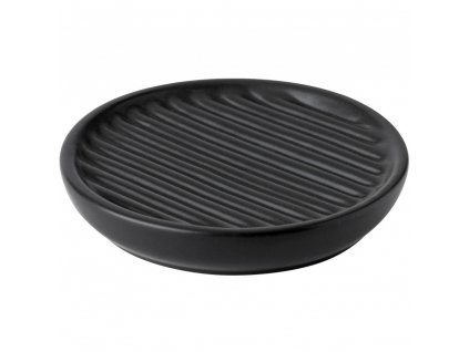 Soap dish FJORD 11 cm, black, stoneware, Stelton