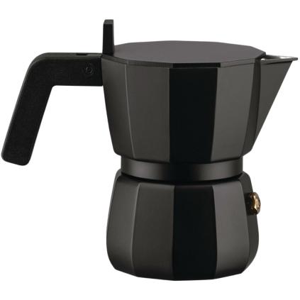 Stovetop espresso coffee maker MOKA 70 ml, black, aluuminium, Alessi