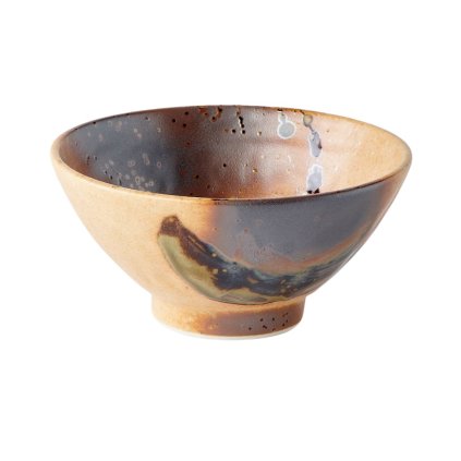 Dining bowl WABI SABI 450 ml, brown, ceramics, MIJ