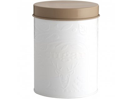 Sugar canister IN THE FOREST 1,3 l, white, steel, Mason Cash