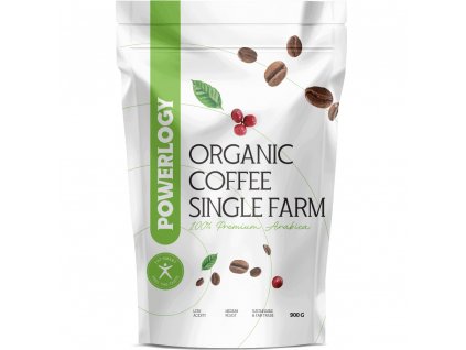 Organic coffee beans SINGLE FARM 900 g, Powerlogy