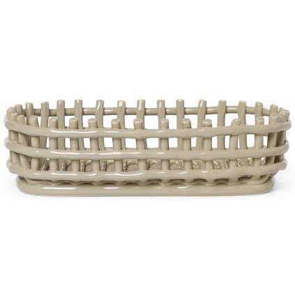 Fruit basket 30 x 8.5 cm, cashmere, ceramics, firm LIVING