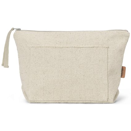 Cosmetic bag 30 x 23 cm, white, cotton, firm LIVING