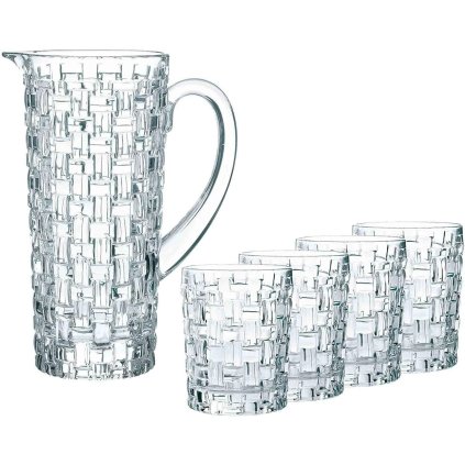Water glass BOSSA NOVA 330 ml, set of 4 pcs, with pitcher, glass, Nachtmann