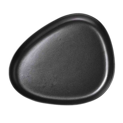 222131 servirovaci talir curve 35 cm cerna kamenina lind dna