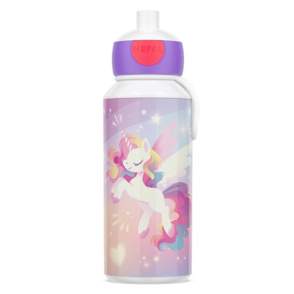 222428 lahev na vodu pro deti campus 400 ml zare jednorozce plast mepal