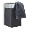 Towel basket NEXIO, wall-mounted, anthracite, polished steel, Blomus