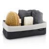 Storage basket ARA L 23 cm, double-sided, sand/anthracite, Blomus