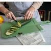 Cutting board SNAP L, foldable, leaf green, plastic, Koziol